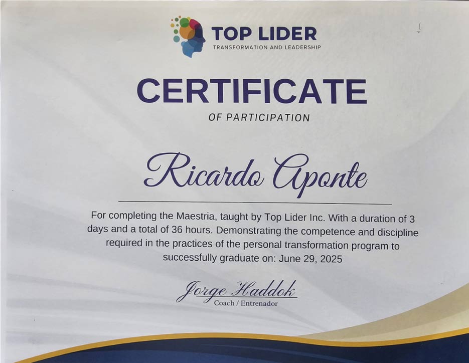 top-lider-certificado certificado de participacion de maestria para ser un top lider y coach